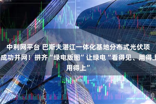 中利网平台 巴斯夫湛江一体化基地分布式光伏项目成功并网！拼齐“绿电版图”让绿电“看得见、用得上”